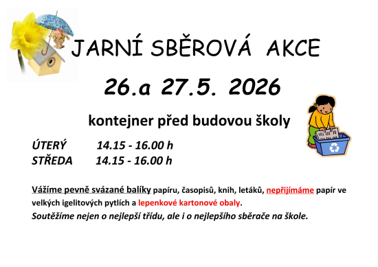 Sběr papíru 2026